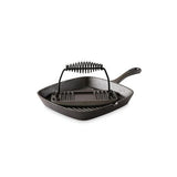 Essential Home Cast Iron Grill Pan and Press-Oven Safe