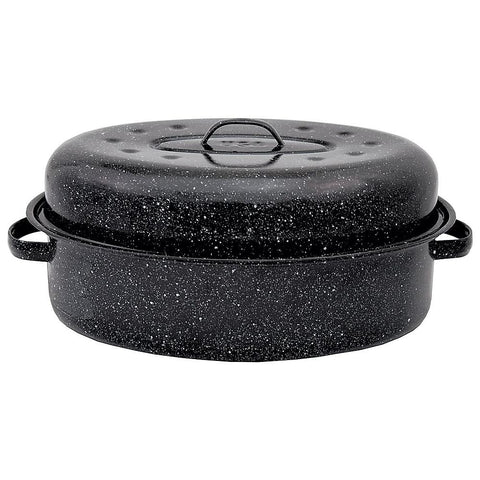 Graniteware 13 Inch Carbon Steel Oval Roaster