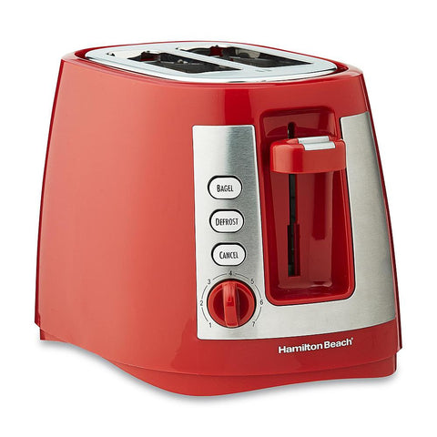 Hamilton Beach Red Ensemble Extra Wide 2-Slice Toaster with Storage cord